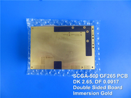 O PWB de alta frequência construído em Shengyi SCGA-500 GF265 PTFE com vidro reforçou materiais do circuito do RF