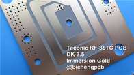30mil RF-35TC PCB rígido de 2 camadas PTFE /preenchido com cerâmica /fibra de vidro 1oz 0,8mm de espessura Nível de solda de ar quente (HASL)
