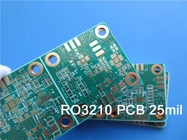 2camada 25mil RO3210 PCB PTFE cerâmico reforçado com fibra de vidro tecida 0,76mm ouro de imersão