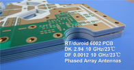 RTduroid6002 PCB multi-camada com máscara de solda branca com ouro de imersão para antena de microondas FR