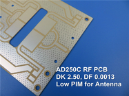 Rogers AD250C PCB de Alta Frequência RF PCB de Microondas em 60mil 1.524mm Substratos com ouro de imersão