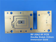 Ouro de alta frequência tomado partido dobro da imersão do revestimento da placa de circuito do PWB 20mil de RF-35A2 RF para o amplificador de potência ultra de pequenas perdas