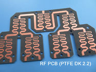 PWB de alta frequência de PTFE no PWB barato do RF PTFE da camada DK2.2 dupla para acopladores