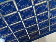 Placas de circuito acasteladas dos furos do PWB da borda meias construídas em 1.6mm FR-4 com máscara azul da solda