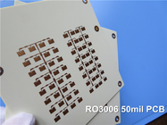PWB da micro-ondas da placa de circuito impresso 2-Layer de Rogers RO3006 RF Rogers 3006 50mil 1.27mm com ouro da imersão