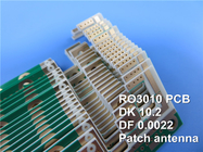 Rogers RO3010 PCB 2 camadas 1 oz de cobre Substrato RF de alta frequência
