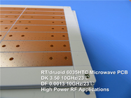 RT/duroide 6035HTC PCB rígido de alta frequência de dois lados com 1 oz de cobre e ouro de imersão para RF/microondas