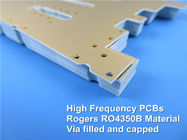 PWB de Rogers High Frequency construído em 60mil RO4350B e em 6.6mil RO4350B com ouro da imersão para o impulsionador sem fio