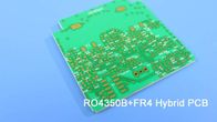 Projeto híbrido misturado híbrido RO4350B+FR4 de placa de circuito do PWB com ouro RO4350B+RT/duroid 5880 da imersão com o cego através de
