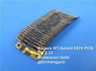 PWB de alta frequência de Sied RF do dobro do PWB de Rogers RT/Duroid 5870 20mil 0.508mm para aplicações da onda de milímetro
