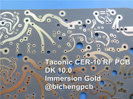 CER-10 RF imprimiu o PWB da placa de circuito 2-Layer CER-10 62mil 1.58mm com ouro da imersão