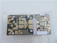 PWB de alta frequência de PTFE no cobre 1oz de DK2.65 F4B 0.8mm com ouro da imersão e máscara preta da solda