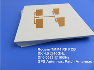 A micro-ondas de Rogers TMM4 imprimiu a placa de circuito 15mil 20mil 25mil 30mil 50mil 60mil com ouro da imersão