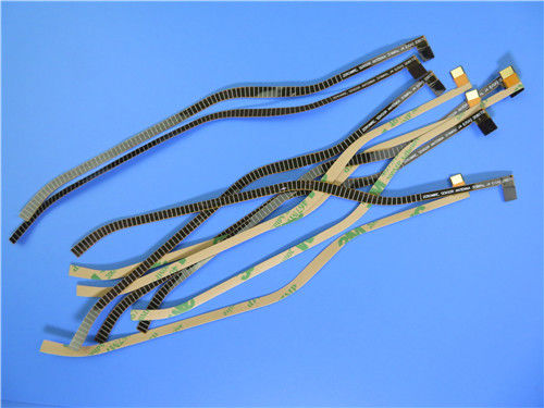 Placa de circuito impresso flexível da única camada construída no Polyimide com as almofadas do reforçador e do ouro para antenas