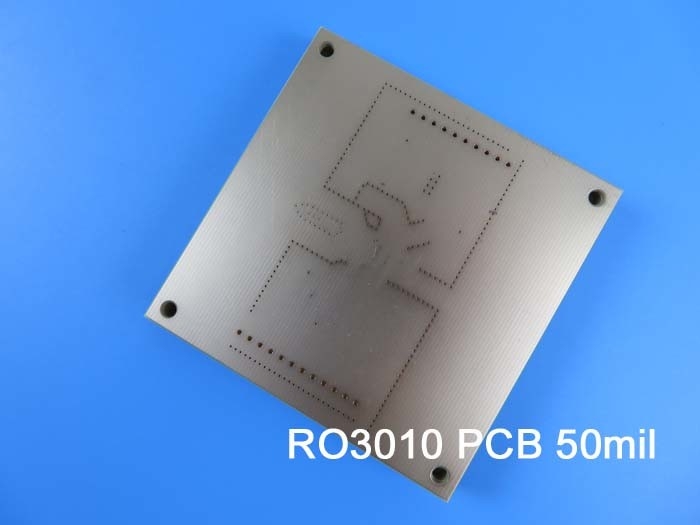 PWB da micro-ondas da placa de circuito impresso 2-Layer de Rogers RO3010 RF Rogers 3010 50mil 1.27mm com prata da imersão