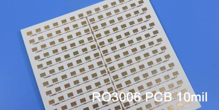 PWB de alta frequência do ouro da micro-ondas do PWB 10mil DK6.15 DF 0,002 da placa de circuito impresso 2-Layer de Rogers RO3006 Rogers 3006