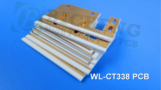 WL-CT PCB de Alta Frequência com um valor de TG superior a 280°C em PCB WL-CT338 de 1,6 mm duplo lado com revestimento de ouro por imersão