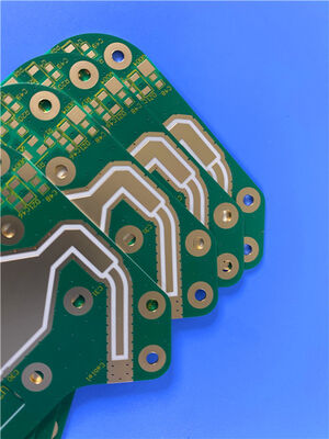 Placa de circuito impresso dupla face Rogers AD250C laminada e personalizada de alta frequência construída em substrato de 0,508 mm (20 mil) com superfície de ouro puro / sem vias cegas / vias enterradas