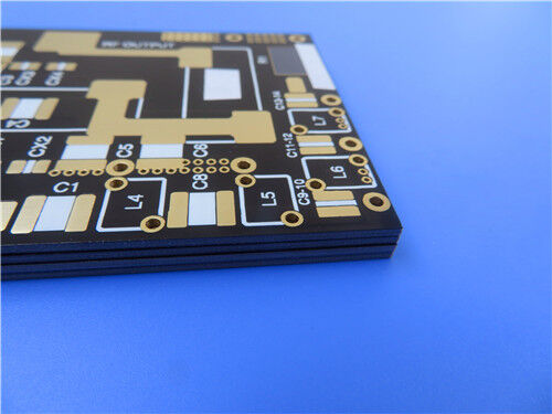 F4BTM300 PTFE laminado com cerâmica e PCB de camada dupla personalizado construído em material de substrato de 20 mil com folha de cobre ED para design de RF / Microondas