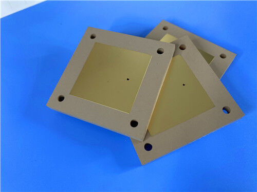 Rogers TMM10i alta Dk 9.80 termo-resistente Microondas laminado e Custom 75mil material duplo lado de cobre PCB com ouro de imersão para RF e circuitos de microondas