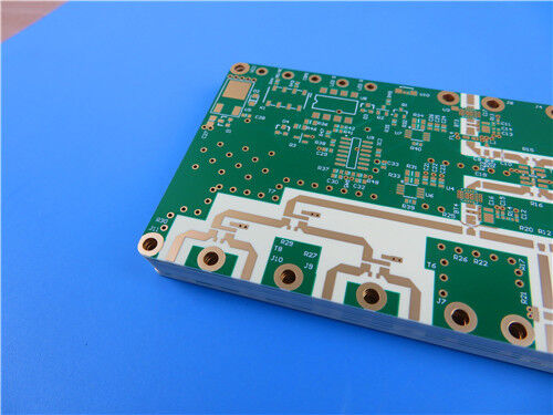 Placa de circuito impresso RF/micro-ondas híbrida multicamadas de 10 camadas RO4350B+Tg170 TU-768 FR4 com vias preenchidas com resina e com chapa plana