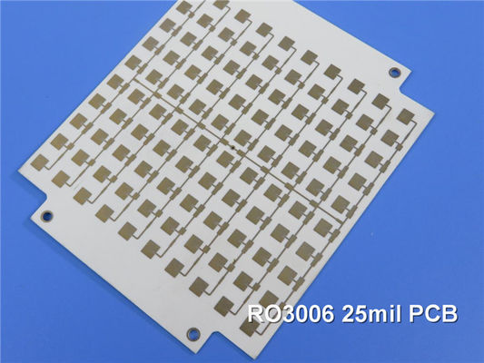 PWB de alta frequência da placa de circuito DK6.15 do PWB 2-Layer Rogers 3006 25mil 0.635mm da micro-ondas de Rogers RO3006 DF 0,002